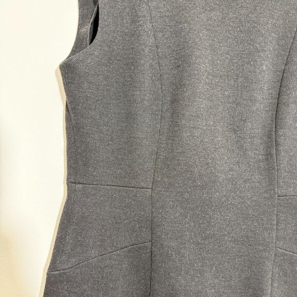 MM Lafleur The Giovanna Dress - Twill Ponte Charcoal Gray 4 - Picture 6 of 7